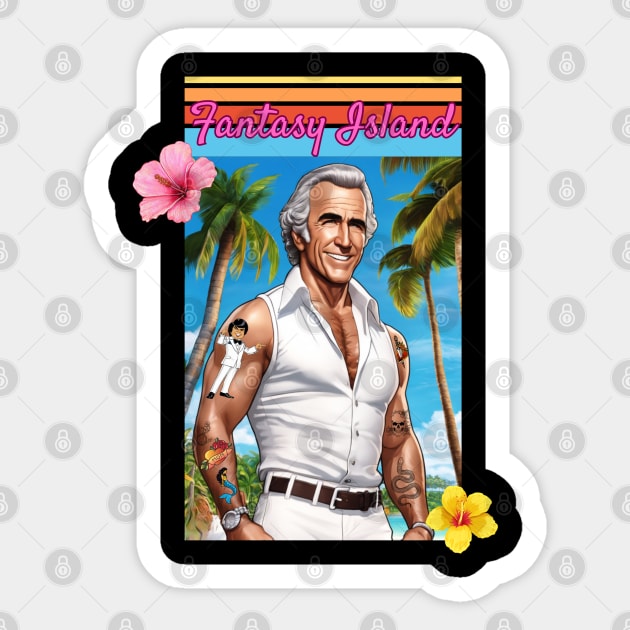 Fantasy Island Sticker by Dorky Donkey Designs